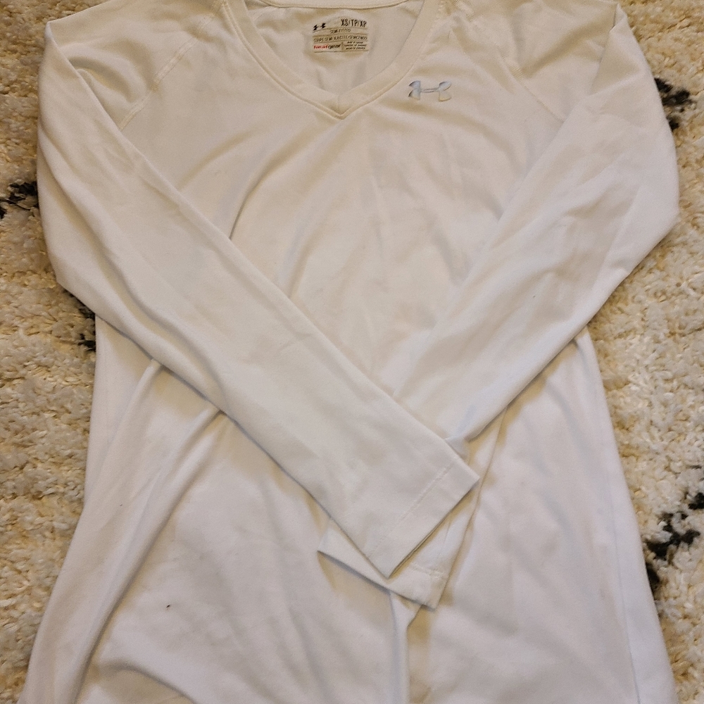 White Under Armor Top